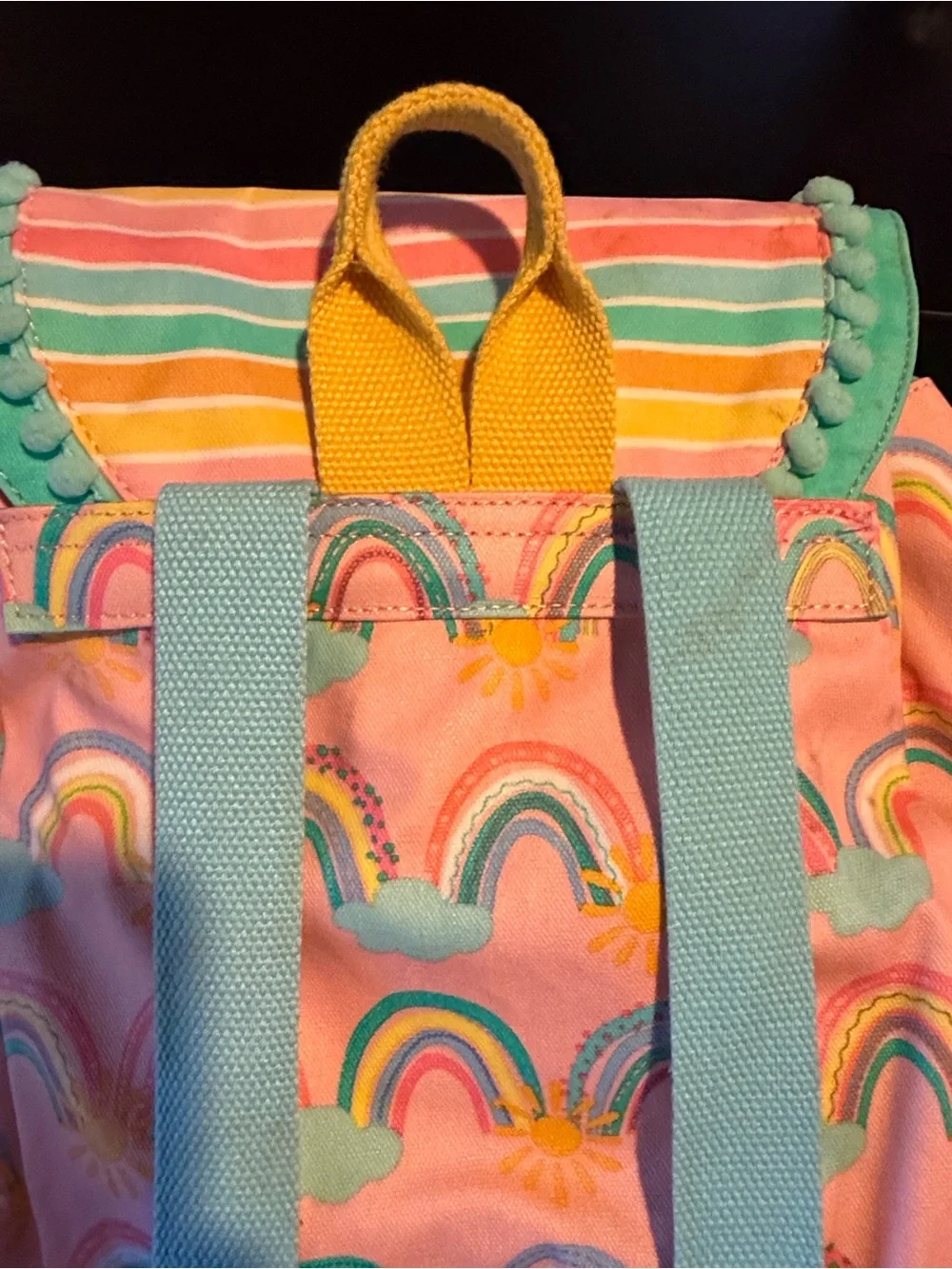 Matilda Jane Rainbow Color Splash swim bag Backpack in Coral Pink & Turquoise